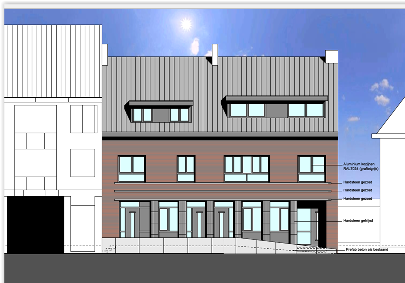 Transformatie voormalig winkelpand naar 5 appartementen in Kerkrade